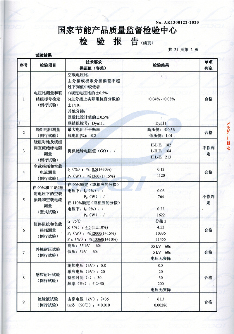 高低压试验报告-S11-1250老城老城老城油浸式变压器-2.jpg